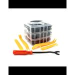 Auto si Moto - Reparatii si depanare - Scule auto - Scule si truse auto - Set de 620 de Cleme din Plastic + 5 unelte Carguard - Infinity.ro