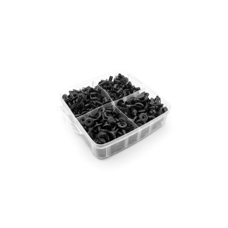 Auto si Moto - Reparatii si depanare - Scule auto - Scule si truse auto - Set de 620 de Cleme din Plastic + 5 unelte Carguard - Infinity.ro