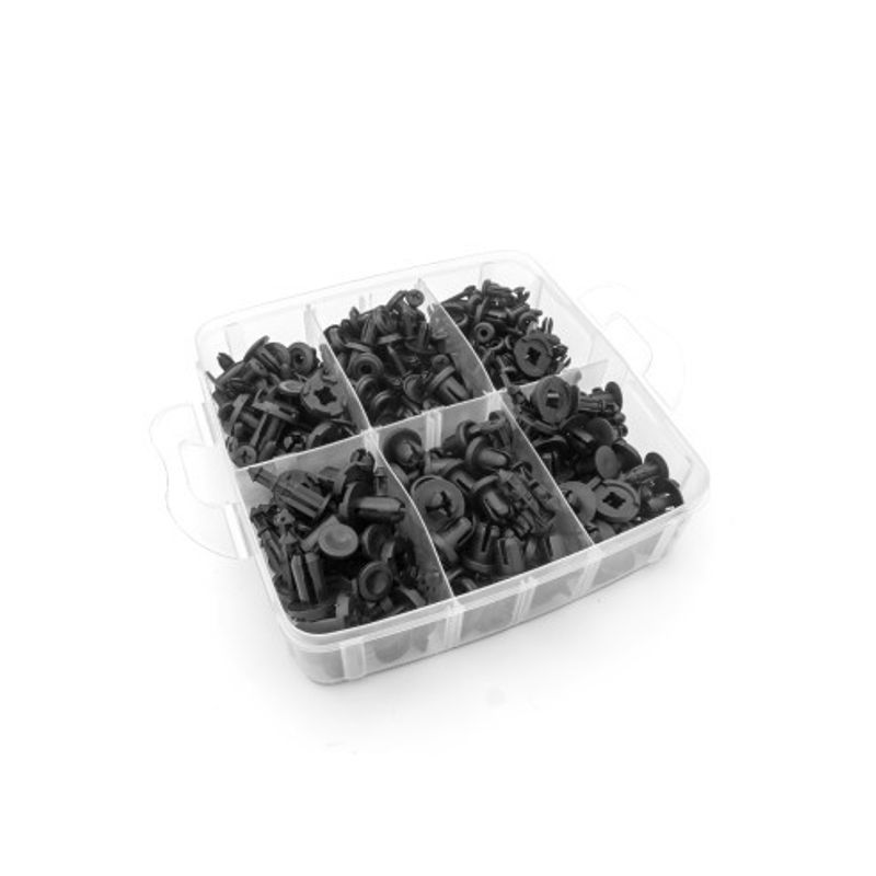 Auto si Moto - Reparatii si depanare - Scule auto - Scule si truse auto - Set de 620 de Cleme din Plastic + 5 unelte Carguard - Infinity.ro