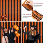 Casa si Gradina - Textile si covoare - Perdele si draperii - Perdele - Perdea decorativa Halloween cu franjuri, Negru si Portocaliu, 100x200cm - Infinity.ro