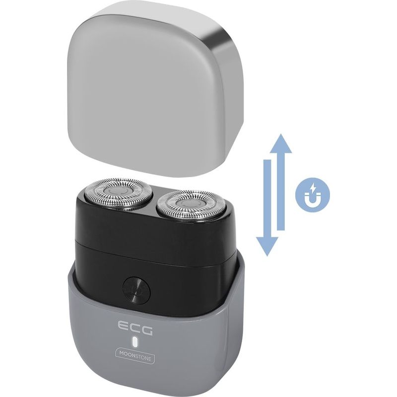 Ingrijire personala si Cosmetice - Aparate & accesorii ingrijire personala - Aparate de ras si tuns - Aparate de tuns - Aparat de ras electric ECG ZH 2200 Blade Moonstone, Li-Ion 3.7 V / 400 mAh, IPX 7, gri metalizat - Infinity.ro