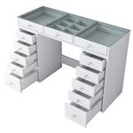 Casa si Gradina - Mobilier - Comode si corpuri - Masute de toaleta - Masa de machiaj, Hanah Home, pal melaminat, alb, 120x44.5x79.8 cm - Infinity.ro
