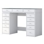 Casa si Gradina - Mobilier - Comode si corpuri - Masute de toaleta - Masa de machiaj, Hanah Home, pal melaminat, alb, 120x44.5x79.8 cm - Infinity.ro