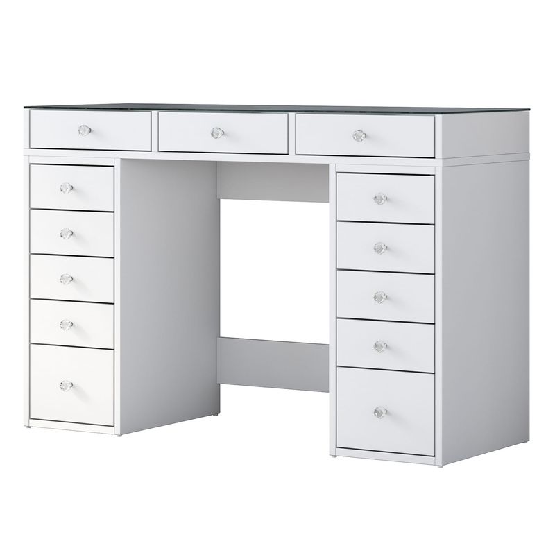 Casa si Gradina - Mobilier - Comode si corpuri - Masute de toaleta - Masa de machiaj, Hanah Home, pal melaminat, alb, 120x44.5x79.8 cm - Infinity.ro