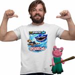 Fashion, accesorii si bijuterii - Barbati - Imbracaminte - Tricouri si bluze barbati - Tricou Barbati Roblox Fish it Pescar Huggy Wuggy, alb, marime 3XL - Infinity.ro