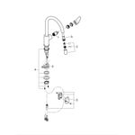 Casa si Gradina - Sanitare - Chiuveta bucatarie si accesorii - Baterii bucatarie - Baterie bucatarie Grohe 30547000, 0.8 bar, 357 mm, 215 mm, 1 orificii instalare, 1 sprayuri, 120 unghi pivotare, Crom - Infinity.ro