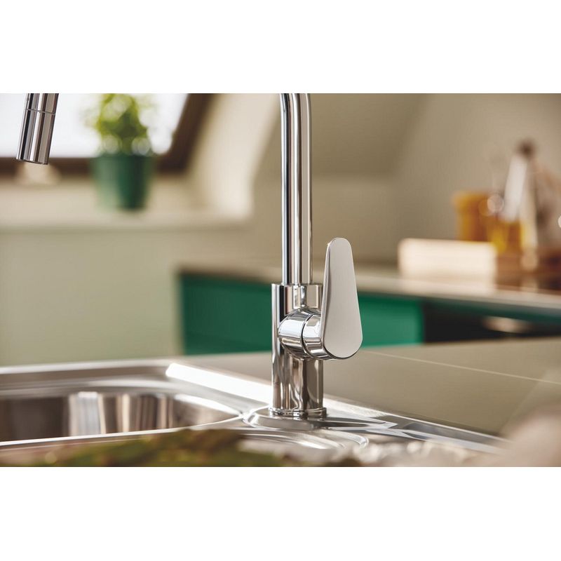 Casa si Gradina - Sanitare - Chiuveta bucatarie si accesorii - Baterii bucatarie - Baterie bucatarie Grohe 30547000, 0.8 bar, 357 mm, 215 mm, 1 orificii instalare, 1 sprayuri, 120 unghi pivotare, Crom - Infinity.ro