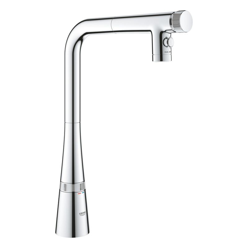 Casa si Gradina - Sanitare - Chiuveta bucatarie si accesorii - Baterii bucatarie - Baterie bucatarie Grohe 31886000, 1 bar, 376 mm, 200 mm, 1 orificii instalare, 2 sprayuri, 180 unghi pivotare, Crom - Infinity.ro