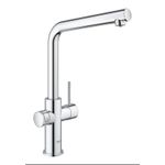 Casa si Gradina - Sanitare - Chiuveta bucatarie si accesorii - Baterii bucatarie - Baterie bucatarie Grohe 1010680001, 0.6 bar, 378 mm, 221 mm, 1 orificii instalare, 3 sprayuri, 150 unghi pivotare, Crom - Infinity.ro