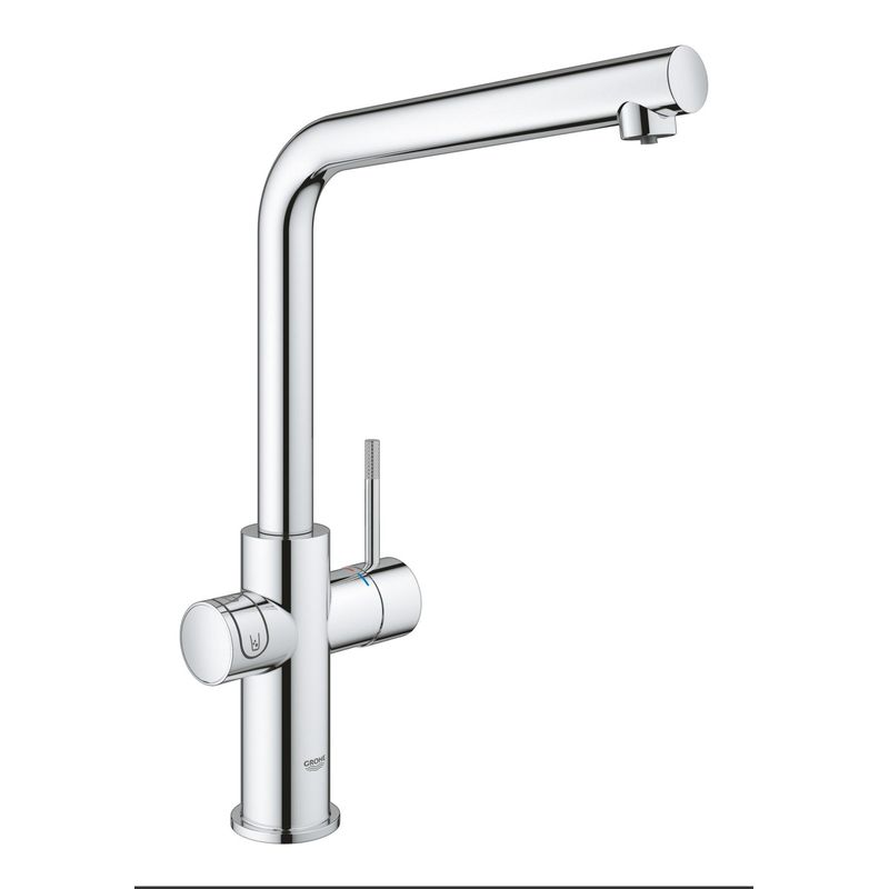 Casa si Gradina - Sanitare - Chiuveta bucatarie si accesorii - Baterii bucatarie - Baterie bucatarie Grohe 1010680001, 0.6 bar, 378 mm, 221 mm, 1 orificii instalare, 3 sprayuri, 150 unghi pivotare, Crom - Infinity.ro