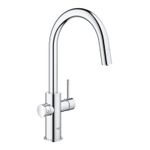 Casa si Gradina - Sanitare - Chiuveta bucatarie si accesorii - Baterii bucatarie - Baterie bucatarie Grohe 1010730001, 0.6 bar, 419 mm, 219 mm, 1 orificii instalare, 3 sprayuri, 150 unghi pivotare, Crom - Infinity.ro