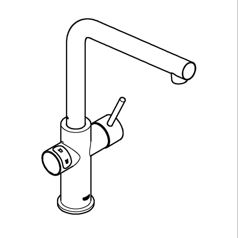 Casa si Gradina - Sanitare - Chiuveta bucatarie si accesorii - Baterii bucatarie - Baterie bucatarie Grohe 1010680001, 0.6 bar, 378 mm, 221 mm, 1 orificii instalare, 3 sprayuri, 150 unghi pivotare, Crom - Infinity.ro