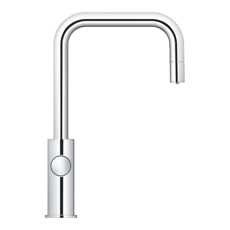 Casa si Gradina - Sanitare - Chiuveta bucatarie si accesorii - Baterii bucatarie - Baterie bucatarie Grohe 1010740001, 0.6 bar, 393 mm, 224 mm, 1 orificii instalare, 3 sprayuri, 160 unghi pivotare, Crom - Infinity.ro
