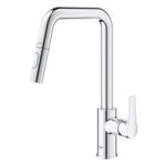 Casa si Gradina - Sanitare - Chiuveta bucatarie si accesorii - Baterii bucatarie - Baterie bucatarie Grohe 30619000, 1 bar, 362 mm, 221 mm, 1 orificii instalare, 2 sprayuri, 180 unghi pivotare, Crom - Infinity.ro
