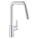 Casa si Gradina - Sanitare - Chiuveta bucatarie si accesorii - Baterii bucatarie - Baterie bucatarie Grohe 30619000, 1 bar, 362 mm, 221 mm, 1 orificii instalare, 2 sprayuri, 180 unghi pivotare, Crom - Infinity.ro