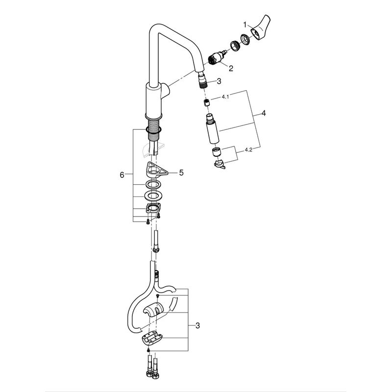 Casa si Gradina - Sanitare - Chiuveta bucatarie si accesorii - Baterii bucatarie - Baterie bucatarie Grohe 30619000, 1 bar, 362 mm, 221 mm, 1 orificii instalare, 2 sprayuri, 180 unghi pivotare, Crom - Infinity.ro
