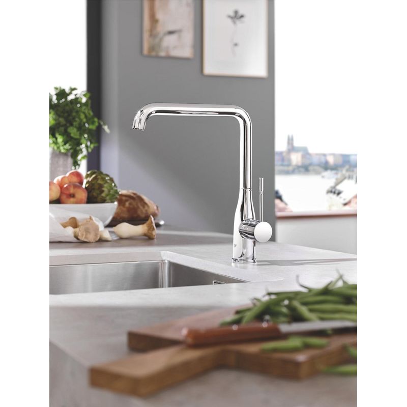 Casa si Gradina - Sanitare - Chiuveta bucatarie si accesorii - Baterii bucatarie - Baterie bucatarie Grohe 30505000, 1 bar, 300 mm, 220 mm, 1 orificii instalare, 1 sprayuri, 360 unghi pivotare, Crom - Infinity.ro