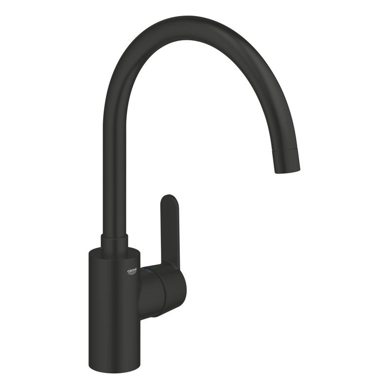Casa si Gradina - Sanitare - Chiuveta bucatarie si accesorii - Baterii bucatarie - Baterie bucatarie Grohe 314942431, 0.6 bar, 353 mm, 224 mm, 1 orificii instalare, 1 sprayuri, 150 unghi pivotare, Negru - Infinity.ro