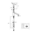 Casa si Gradina - Sanitare - Chiuveta bucatarie si accesorii - Baterii bucatarie - Baterie bucatarie Grohe 304632430, 1 bar, 202 mm, 222 mm, 1 orificii instalare, 1 sprayuri, 360 unghi pivotare, Negru - Infinity.ro