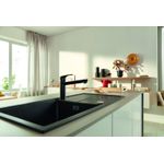 Casa si Gradina - Sanitare - Chiuveta bucatarie si accesorii - Baterii bucatarie - Baterie bucatarie Grohe 304632430, 1 bar, 202 mm, 222 mm, 1 orificii instalare, 1 sprayuri, 360 unghi pivotare, Negru - Infinity.ro
