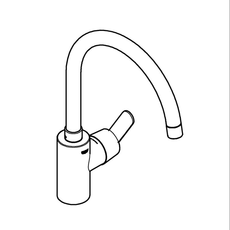 Casa si Gradina - Sanitare - Chiuveta bucatarie si accesorii - Baterii bucatarie - Baterie bucatarie Grohe 314942431, 0.6 bar, 353 mm, 224 mm, 1 orificii instalare, 1 sprayuri, 150 unghi pivotare, Negru - Infinity.ro