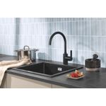 Casa si Gradina - Sanitare - Chiuveta bucatarie si accesorii - Baterii bucatarie - Baterie bucatarie Grohe 314942431, 0.6 bar, 353 mm, 224 mm, 1 orificii instalare, 1 sprayuri, 150 unghi pivotare, Negru - Infinity.ro