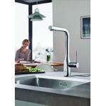 Casa si Gradina - Sanitare - Chiuveta bucatarie si accesorii - Baterii bucatarie - Baterie bucatarie Grohe 30504000, 1 bar, 348 mm, 204 mm, 1 orificii instalare, 2 sprayuri, 180 unghi pivotare, Crom - Infinity.ro