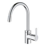 Casa si Gradina - Sanitare - Chiuveta bucatarie si accesorii - Baterii bucatarie - Baterie bucatarie Grohe 32671002, 0.8 bar, 360 mm, 215 mm, 1 orificii instalare, 1 sprayuri, 360 unghi pivotare, Crom - Infinity.ro