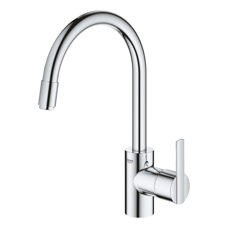 Casa si Gradina - Sanitare - Chiuveta bucatarie si accesorii - Baterii bucatarie - Baterie bucatarie Grohe 32671002, 0.8 bar, 360 mm, 215 mm, 1 orificii instalare, 1 sprayuri, 360 unghi pivotare, Crom - Infinity.ro