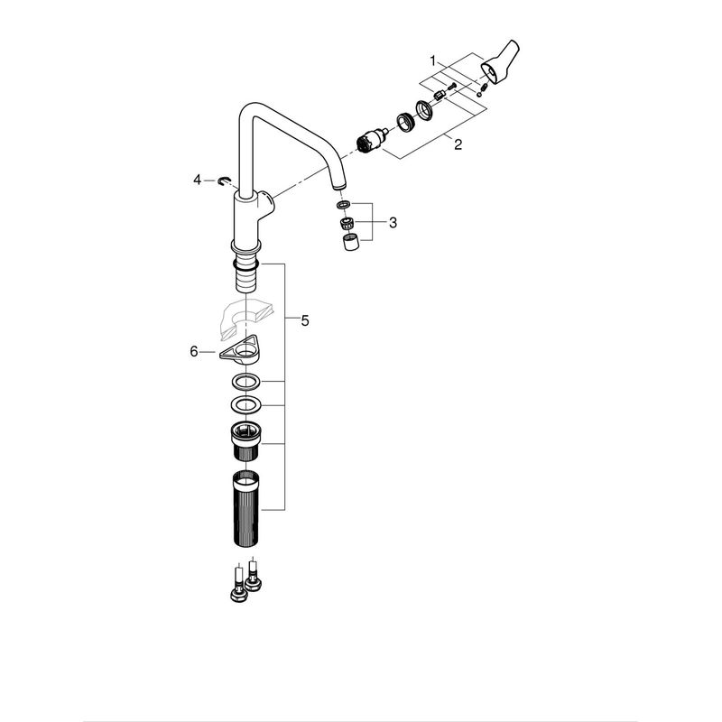 Casa si Gradina - Sanitare - Chiuveta bucatarie si accesorii - Baterii bucatarie - Baterie bucatarie Grohe 304702430, 1 bar, 310 mm, 228 mm, 1 orificii instalare, 1 sprayuri, 180 unghi pivotare, Negru - Infinity.ro