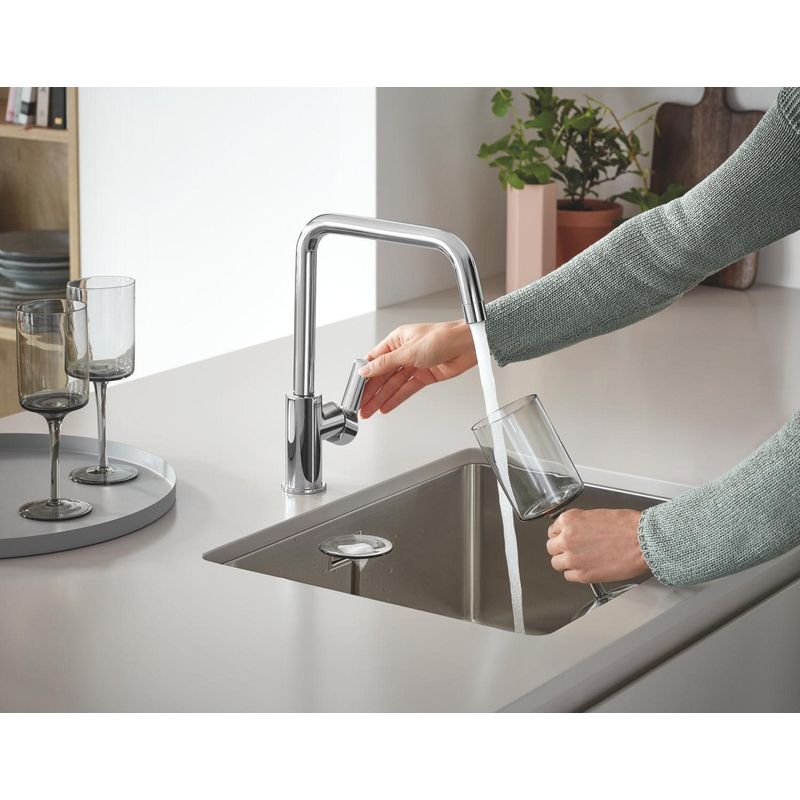 Casa si Gradina - Sanitare - Chiuveta bucatarie si accesorii - Baterii bucatarie - Baterie bucatarie Grohe 1012420000, 0.6 bar, 310 mm, 228 mm, 1 orificii instalare, 1 sprayuri, 150 unghi pivotare, Crom - Infinity.ro