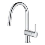 Casa si Gradina - Sanitare - Chiuveta bucatarie si accesorii - Baterii bucatarie - Baterie bucatarie Grohe 30438000, 1 bar, 379 mm, 223 mm, 1 orificii instalare, 2 sprayuri, 180 unghi pivotare, Crom - Infinity.ro