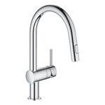Casa si Gradina - Sanitare - Chiuveta bucatarie si accesorii - Baterii bucatarie - Baterie bucatarie Grohe 30438000, 1 bar, 379 mm, 223 mm, 1 orificii instalare, 2 sprayuri, 180 unghi pivotare, Crom - Infinity.ro
