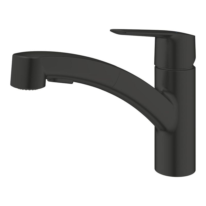 Casa si Gradina - Sanitare - Chiuveta bucatarie si accesorii - Baterii bucatarie - Baterie bucatarie Grohe 305312431, 0.8 bar, 185 mm, 227 mm, 1 orificii instalare, 2 sprayuri, 180 unghi pivotare, Negru - Infinity.ro
