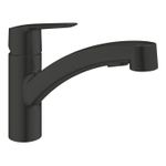 Casa si Gradina - Sanitare - Chiuveta bucatarie si accesorii - Baterii bucatarie - Baterie bucatarie Grohe 305312431, 0.8 bar, 185 mm, 227 mm, 1 orificii instalare, 2 sprayuri, 180 unghi pivotare, Negru - Infinity.ro