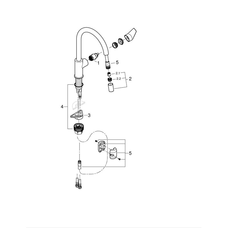 Casa si Gradina - Sanitare - Chiuveta bucatarie si accesorii - Baterii bucatarie - Baterie bucatarie Grohe 30550000, 1 bar, 357 mm, 215 mm, 1 orificii instalare, 1 sprayuri, 180 unghi pivotare, Crom - Infinity.ro