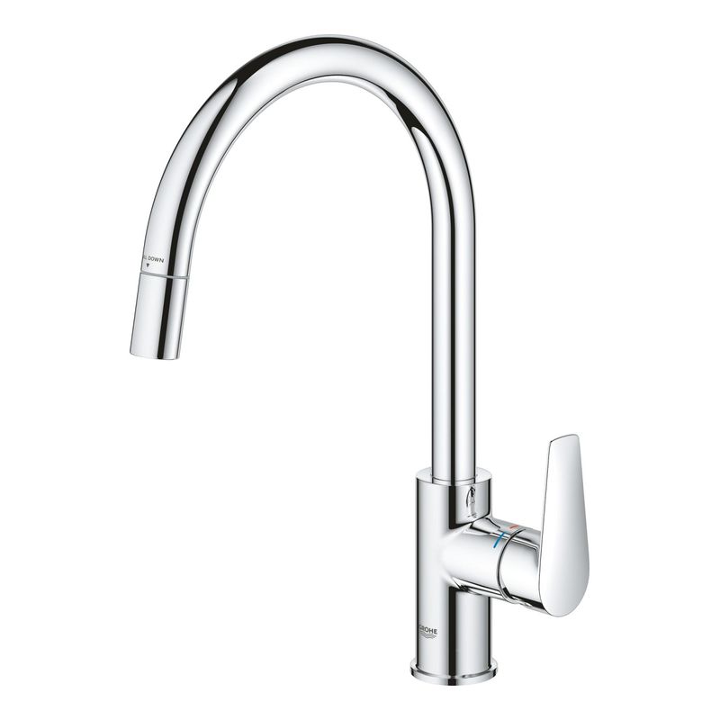 Casa si Gradina - Sanitare - Chiuveta bucatarie si accesorii - Baterii bucatarie - Baterie bucatarie Grohe 30550000, 1 bar, 357 mm, 215 mm, 1 orificii instalare, 1 sprayuri, 180 unghi pivotare, Crom - Infinity.ro