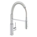 Casa si Gradina - Sanitare - Chiuveta bucatarie si accesorii - Baterii bucatarie - Baterie bucatarie Grohe 30614000, 1 bar, 455 mm, 236 mm, 1 orificii instalare, 2 sprayuri, 360 unghi pivotare, Crom - Infinity.ro