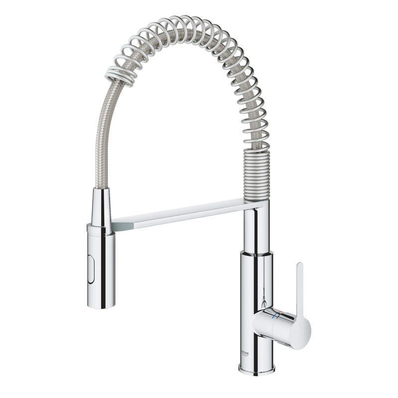 Casa si Gradina - Sanitare - Chiuveta bucatarie si accesorii - Baterii bucatarie - Baterie bucatarie Grohe 30614000, 1 bar, 455 mm, 236 mm, 1 orificii instalare, 2 sprayuri, 360 unghi pivotare, Crom - Infinity.ro