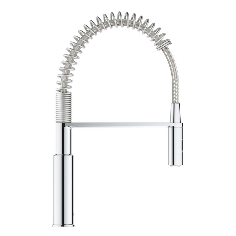 Casa si Gradina - Sanitare - Chiuveta bucatarie si accesorii - Baterii bucatarie - Baterie bucatarie Grohe 30614000, 1 bar, 455 mm, 236 mm, 1 orificii instalare, 2 sprayuri, 360 unghi pivotare, Crom - Infinity.ro