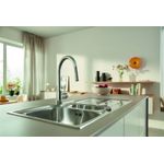 Casa si Gradina - Sanitare - Chiuveta bucatarie si accesorii - Baterii bucatarie - Baterie bucatarie Grohe 30612000, 1 bar, 381 mm, 223 mm, 1 orificii instalare, 2 sprayuri, 180 unghi pivotare, Crom - Infinity.ro