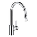 Casa si Gradina - Sanitare - Chiuveta bucatarie si accesorii - Baterii bucatarie - Baterie bucatarie Grohe 30612000, 1 bar, 381 mm, 223 mm, 1 orificii instalare, 2 sprayuri, 180 unghi pivotare, Crom - Infinity.ro