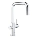 Casa si Gradina - Sanitare - Chiuveta bucatarie si accesorii - Baterii bucatarie - Baterie de bucatarie Grohe 31543000, 1 bar, 393 mm, 224 mm, 1 orificii instalare, 1 sprayuri, 150 unghi pivotare, Crom - Infinity.ro