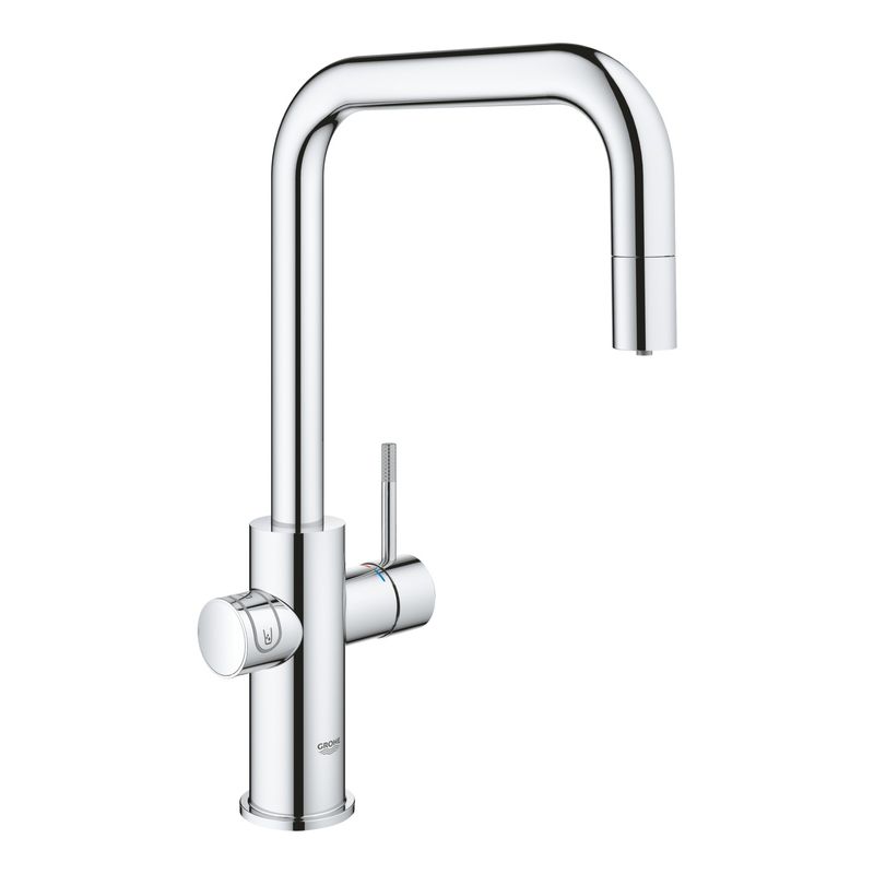 Casa si Gradina - Sanitare - Chiuveta bucatarie si accesorii - Baterii bucatarie - Baterie de bucatarie Grohe 31543000, 1 bar, 393 mm, 224 mm, 1 orificii instalare, 1 sprayuri, 150 unghi pivotare, Crom - Infinity.ro