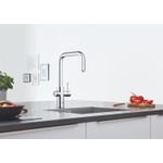 Casa si Gradina - Sanitare - Chiuveta bucatarie si accesorii - Baterii bucatarie - Baterie de bucatarie Grohe 31543000, 1 bar, 393 mm, 224 mm, 1 orificii instalare, 1 sprayuri, 150 unghi pivotare, Crom - Infinity.ro
