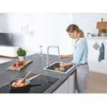 Casa si Gradina - Sanitare - Chiuveta bucatarie si accesorii - Baterii bucatarie - Baterie de bucatarie Grohe 31543000, 1 bar, 393 mm, 224 mm, 1 orificii instalare, 1 sprayuri, 150 unghi pivotare, Crom - Infinity.ro