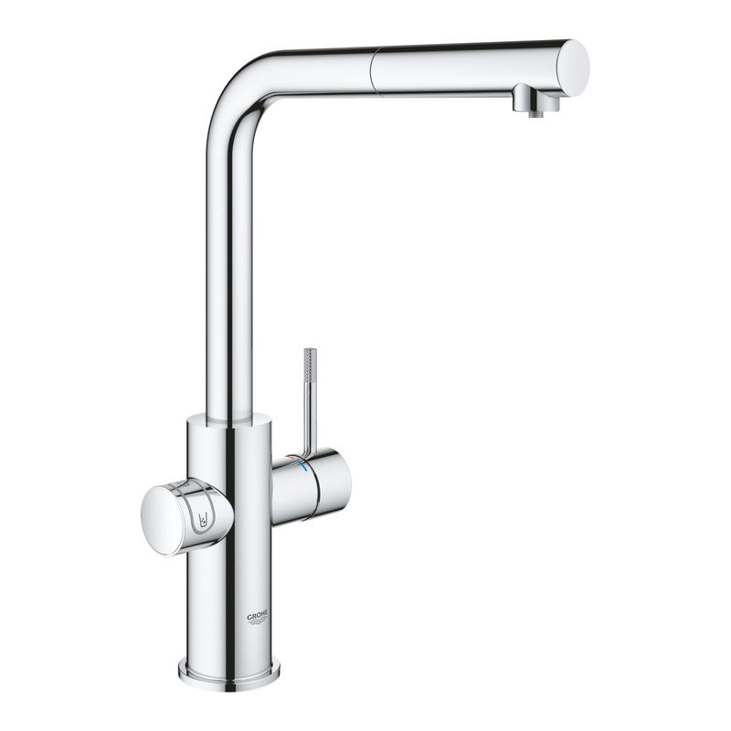 Casa si Gradina - Sanitare - Chiuveta bucatarie si accesorii - Baterii bucatarie - Baterie bucatarie Grohe 31539000, 1 bar, 378 mm, 221 mm, 1 orificii instalare, 3 sprayuri, 150 unghi pivotare, Crom - Infinity.ro