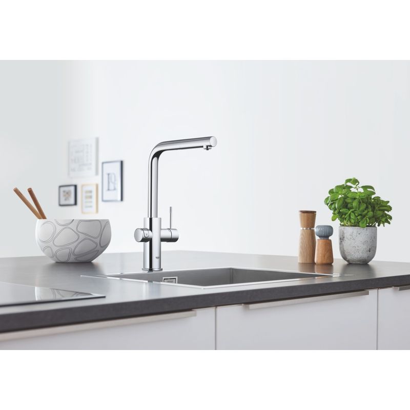 Casa si Gradina - Sanitare - Chiuveta bucatarie si accesorii - Baterii bucatarie - Baterie bucatarie Grohe 31539000, 1 bar, 378 mm, 221 mm, 1 orificii instalare, 3 sprayuri, 150 unghi pivotare, Crom - Infinity.ro