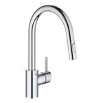 Casa si Gradina - Sanitare - Chiuveta bucatarie si accesorii - Baterii bucatarie - Baterie bucatarie Grohe 31483002, 1 bar, 381 mm, 223 mm, 1 orificii instalare, 2 sprayuri, 360 unghi pivotare, Crom - Infinity.ro