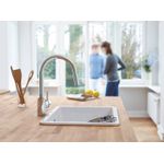 Casa si Gradina - Sanitare - Chiuveta bucatarie si accesorii - Baterii bucatarie - Baterie bucatarie Grohe 31483002, 1 bar, 381 mm, 223 mm, 1 orificii instalare, 2 sprayuri, 360 unghi pivotare, Crom - Infinity.ro